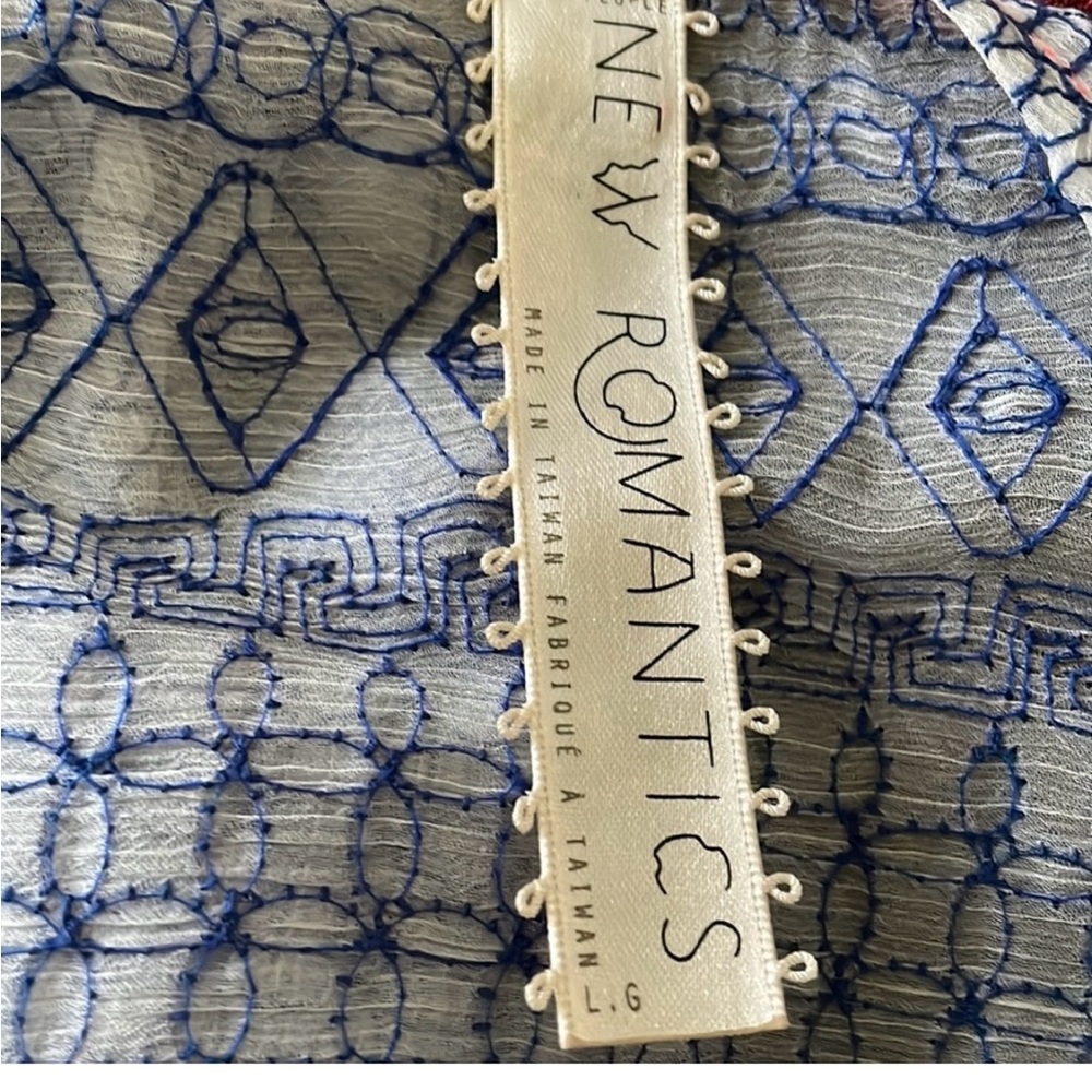 Free people NWT embroidered dress size large - Picture 8 of 8